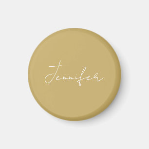 Kalligrafie Elegant Gold Farbe Schlicht Einfacher Magnet