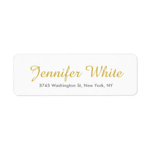 Kalligrafie Elegant Gold & Weiß Fett Retro Name