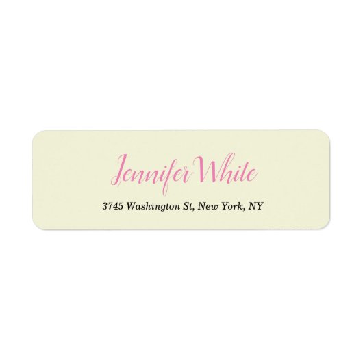 Kalligrafie Elegant Retro Beige Rosa (Vorne)