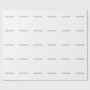 Kalligrafie Elegant Schlicht Einfach Name Geschenkpapier