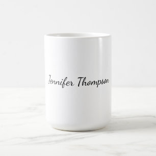 Kalligrafie Elegant Schlicht Einfach Name Kaffeetasse