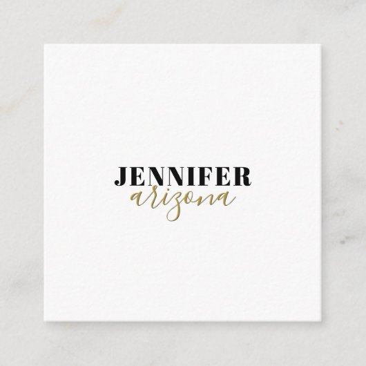 Kalligrafie Elegant Schlicht Name hinzufügen Begleitkarte (Vorderseite)