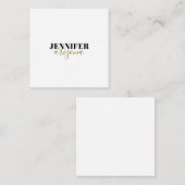 Kalligrafie Elegant Schlicht Name hinzufügen Begleitkarte (Vorne/Hinten)