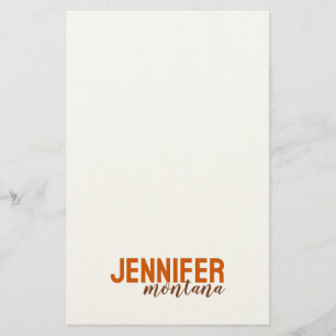 Kalligrafie Elegant Schlicht Name hinzufügen Briefpapier