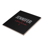 Kalligrafie Elegant Schlicht Name hinzufügen Fliese (Seite)