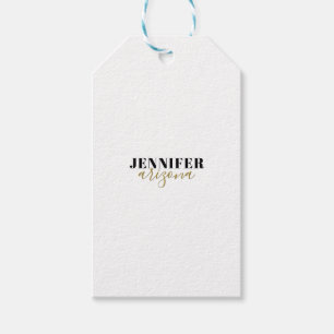 Kalligrafie Elegant Schlicht Name hinzufügen Geschenkanhänger
