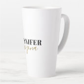 Kalligrafie Elegant Schlicht Name hinzufügen Milchtasse (Rechte Ecke)