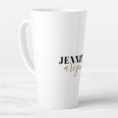 Kalligrafie Elegant Schlicht Name hinzufügen Milchtasse (Linke Ecke)
