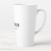 Kalligrafie Elegant Schlicht Name hinzufügen Milchtasse (Rechts)