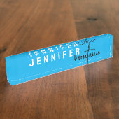 Kalligrafie Elegant Schlicht Name hinzufügen Namensplakette (Seite)