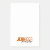 Kalligrafie Elegant Schlicht Name hinzufügen Post-it Klebezettel (Vorderseite)