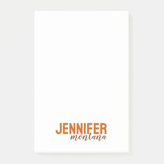 Kalligrafie Elegant Schlicht Name hinzufügen Post-it Klebezettel (Vorderseite)