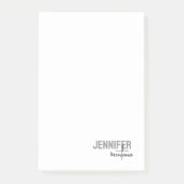 Kalligrafie Elegant Schlicht Name hinzufügen Post-it Klebezettel (Vorderseite)