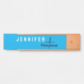 Kalligrafie Elegant Schlicht Name hinzufügen Türschild (Vorderseite )