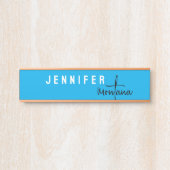 Kalligrafie Elegant Schlicht Name hinzufügen Türschild (Vorderseite )