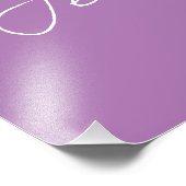 Kalligrafie Elegante Lavender Schlicht Einfache Be Fotodruck (Ecke)