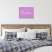 Kalligrafie Elegante Lavender Schlicht Einfache Be Leinwanddruck (Insitu (Schlafzimmer))