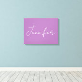 Kalligrafie Elegante Lavender Schlicht Einfache Be Leinwanddruck (Insitu (Holzboden))