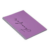 Kalligrafie Elegante Lavender Schlicht Einfache Be Notizblock (Rechte Seite)