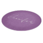 Kalligrafie Elegante Lavender Schlicht Einfache Be Schneidebrett (Ecke)