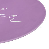 Kalligrafie Elegante Lavender Schlicht Einfache Be Schneidebrett (Ecke)