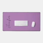 Kalligrafie Elegante Lavender Schlicht Einfache Be Schreibtischunterlage (Tastatur & Maus)