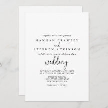 Kalligrafie Elegante Script Front & Back Wedding