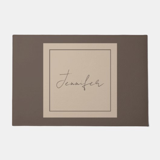 Kalligrafie Eleganter Schlichter einfacher Name Fußmatte (Vorderseite)