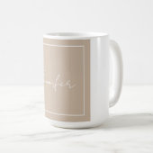 Kalligrafie Eleganter Schlichter einfacher Name Kaffeetasse (VorderseiteRechts)