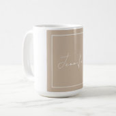 Kalligrafie Eleganter Schlichter einfacher Name Kaffeetasse (Vorderseite Links)