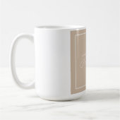 Kalligrafie Eleganter Schlichter einfacher Name Kaffeetasse (Links)