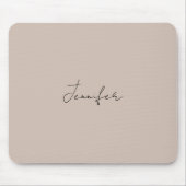 Kalligrafie Eleganter Schlichter einfacher Name Mousepad (Vorne)