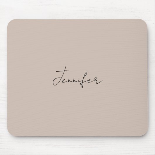 Kalligrafie Eleganter Schlichter einfacher Name Mousepad (Vorne)