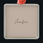 Kalligrafie Eleganter Schlichter einfacher Name Ornament Aus Metall<br><div class="desc">Suchen Sie eine schöne Kalligrafie mit einer ästhetischen Handschrift? Dieses einfache,  auffällige Design ist für Sie. Dieses Produkt beeindruckt sofort diejenigen,  die es sehen. Das feine und geschmackvolle Design spiegelt sofort die Qualität Ihrer Beziehung und Familie wider.</div>