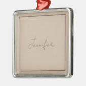 Kalligrafie Eleganter Schlichter einfacher Name Ornament Aus Metall (Links)