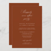 Kalligrafie Empfang Party Feier Einladung (Vorne/Hinten)