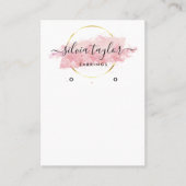 Kalligrafie Erring-Display-Karte pink Visitenkarte (Vorderseite)