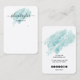 Kalligrafie Erring-Display-Karte türkis Visitenkarte