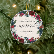 Kalligrafie Erster Weihnachtsfest Verheirateter Wi