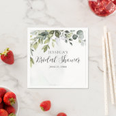 Kalligrafie Eucalyptus Brautparty Napkins Serviette (Beispiel)