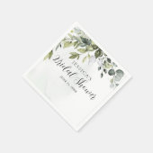 Kalligrafie Eucalyptus Brautparty Napkins Serviette (Ecke)