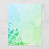 Kalligrafie Eucalyptus - grünes Budget Danke Flyer (Hinten)