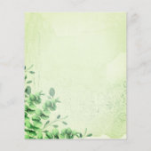 Kalligrafie Eucalyptus Yellow Budget Danke Flyer (Hinten)