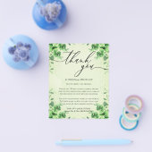 Kalligrafie Eucalyptus Yellow Budget Danke Flyer (Einzeln)