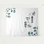 Kalligrafie Eukalyptus Garden Foto Stand Hintergru Wandteppich (Vorderseite (Horizontal))