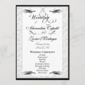 Kalligrafie & Faux-Prägung - Hochzeit Programm (Vorderseite)