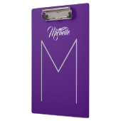 Kalligrafie Fett Monogrammname Moderner Minimalist Klemmbrett (Links)