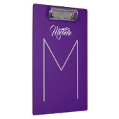 Kalligrafie Fett Monogrammname Moderner Minimalist Klemmbrett (Rechts)