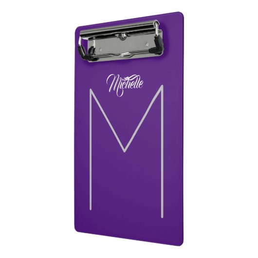 Kalligrafie Fett Monogrammname Moderner Minimalist Mini Klemmbrett (Gewinkelt2)