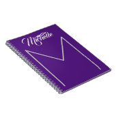 Kalligrafie Fett Monogrammname Moderner Minimalist Notizblock (Rechte Seite)